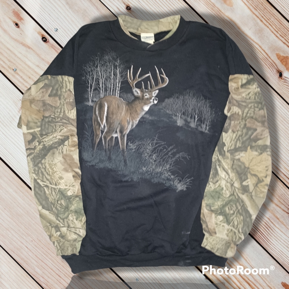 Gander Mountain Deer Camouflage 2tone Adult 2XL Sweatshirt/Sweater